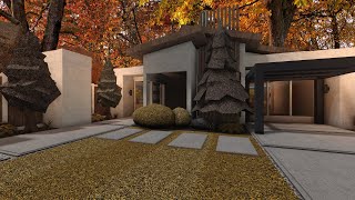 bloxburg  28k 🍂 modern fall private home ꒰ no gamepass exterior build ꒱ [upl. by Anneehs713]