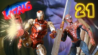 SPIDERMAN IRONMAN amp Tony Stark vs Thanos Stop Motion Video [upl. by Yarg]