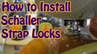 DIY How To Install Schaller Strap Locks Onto a Guitar  Guitar Schaller Strap Lock Installation [upl. by Winstonn299]