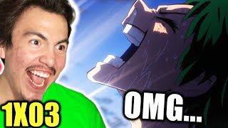 ROARING MUSCLES  My Hero Academia Season 1 Reaction 3 REACTION [upl. by Alethia194]