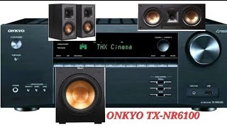 4K 8K ONKYO TXNR6100 VRS KLIPSCH SPEAKERS [upl. by Eirdua]