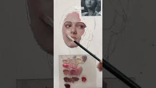 OIL PAINTING TIMELAPSEoilpainting oil painting portrait skintone skintones How To Paint Skin [upl. by Ferdie]