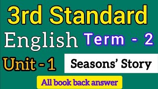 3rd std English workbook answers  3rd english term 2 unit 1 workbook answers 2024  2025 [upl. by Dorej815]