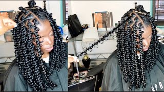 DETAILED PARTING TUTORIAL WHILE DOING BUTTERFLY BRAIDS AKA JUNGLE BRAIDS [upl. by Aerdnad705]