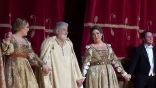 PLACIDO DOMINGO ne “I DUE FOSCARI” di G VERDI Curtain Call – MILANO TEATRO ALLA SCALA 1232016 [upl. by Madeleine]