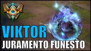 ¡VIKTOR JURAMENTO FUNESTO GAMEPLAY 1350 RP NUEVA SKIN  HABILIDADES EFECTOS Y ANIMACIONES [upl. by Tterrab951]