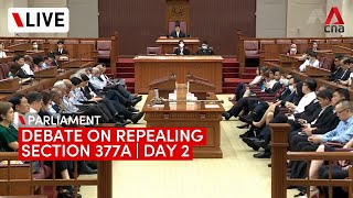 LIVE Day 2 of Singapore Parliament debate on repealing Section 377A [upl. by Arodasi644]