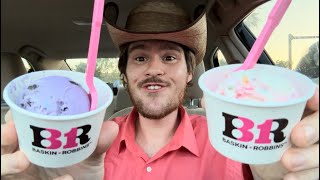 BaskinRobbins IF Ice Cream Flavors Review Blue’s Boardwalk Bash and Blossom’s Berry Twirl [upl. by Atirehc448]