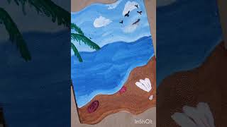 Seashore drawing 🏝️sarvika drawings [upl. by Addiel824]