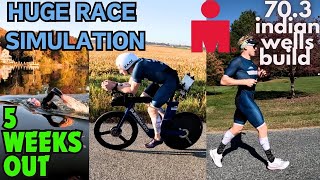 703 INDIAN WELLS HALF IRONMAN PREP  WEEK 7 FULL WEEK OF TRIATHLON TRAINING  BIG RACE SIMULATION [upl. by Lertnom]