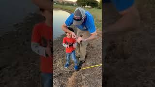 Catching a fish with Dad kidstime fishing kidsactivities baseball fishnfun kidsfun kidslife [upl. by Jocelin]