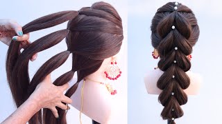 very easy amp amazing ponytail hairstyle for long hair [upl. by Ennayehc]