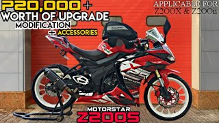 Motorstar Z200S  P20000 Worth of UPGRADES  Accessories amp Modification Z200XZ200ii [upl. by Atnuahs366]