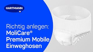 MoliCare® Premium Mobile Einweghosen richtig anlegen [upl. by Ainav]