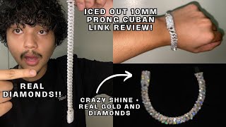 Handmade 10MM Diamond Cuban Link Chain Review [upl. by Major311]