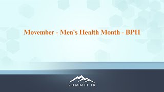 Movember  Mens Health Month  BPH [upl. by Tshombe229]