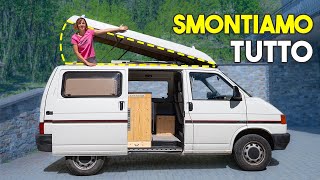 GRANDI LAVORI AL VAN 🚐 Smontiamo il tetto a soffietto del nostro VW T4 😮 [upl. by Eram]