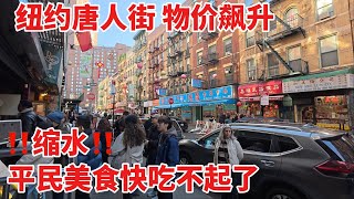 纽约唐人街，物价飙升，缩水，平民美食快吃不起了。 2024年11月25日 [upl. by Shrier]