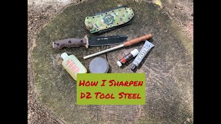 D2 Steel Field Sharpening Technique [upl. by Llebasi]