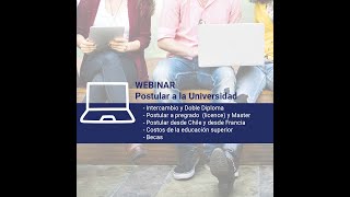 Webinar Intercambio buscar una formación postular becas [upl. by Arratahs]