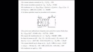 Exercices et correction de Transformateur monophasé [upl. by Ann]