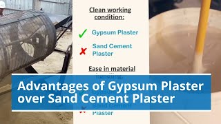 9 Advantages of Gypsum Plaster over Sand Cement Plaster [upl. by Vasileior]