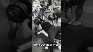 40KG Dumbbell Press 📈 [upl. by Ris121]