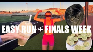 DAY IN MY LIFE AS A COLLEGE RUNNER Easy Run amp Finals Week [upl. by Elburr]