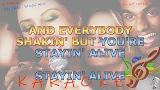 Bee Gees  Stayin Alive  Instrumental and Karaoke [upl. by Capello122]