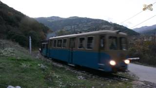 Decauville railcar at Kalavrita 750 mm rack route [upl. by Quinton]