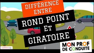 DIFFÉRENCE ENTRE ROND POINT ET GIRATOIRE permis Mon Prof De Conduite [upl. by Aiselad63]