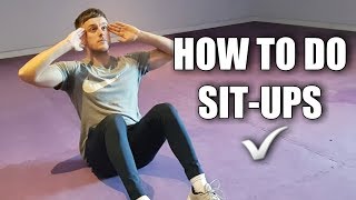 How to do Sit Ups  Proper Form [upl. by Whitver]