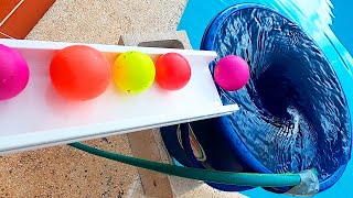 Marble Run Race ASMR Whirlpool  Colorful Pop Tube  Magic Slime Ball [upl. by Jaylene640]