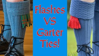 Kilt Hose Flashes VS Hose Garter Ties  Which is Better [upl. by Nnylsia428]