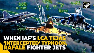 IAF’S LCA Tejas proves its mettle ‘intercepts’ Typhoon Rafale of Germany Spain and France [upl. by Nosrej908]