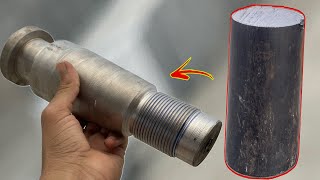 Truck Trailer Fifth Wheel Pin Rebuilt by Skilled Mechanic Using Raw Iron Shaft [upl. by Elspet378]