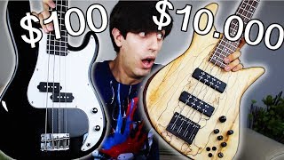 100 Bass Guitar Vs 10000 Bass Guitar [upl. by Tacye970]