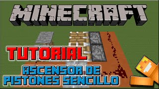 Tutorial Redstone  Ascensor de pistones sencillo  Minecraft  Xbox  PlayStation  Pc [upl. by Ennayar564]