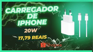 Carregador de iphone de 20w da shopee [upl. by Johanna350]