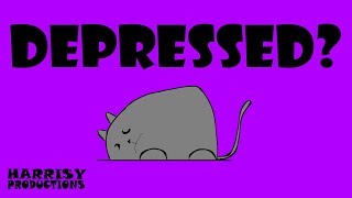 Depressed Cat Animation  Antidepressants For Cats Commercial Parody [upl. by Marylou406]