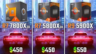 RYZEN 7800X3D vs RYZEN 5800X3D vs RYZEN 5900X  Test in 6 Games [upl. by Rocky]