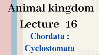 Cyclostomata  Animal kingdom Lecture  16 [upl. by Tyika]