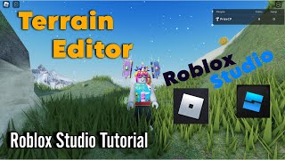 Create LANDSCAPE with TERRAIN EDITOR  Roblox Studio 2024 [upl. by Ainerbas]