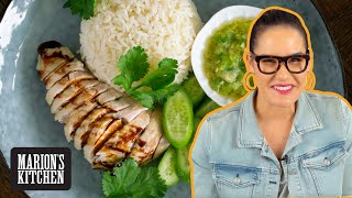 How To HAWKERSTYLE Hainanese Chicken Rice At Home 🙌💯  Marions Kitchen [upl. by Yelra]