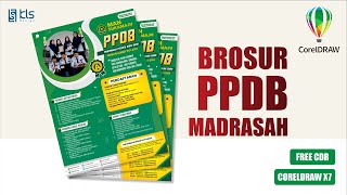 Free CDR  Desain Brosur PPBD Madrasah Aliyah klsdesain [upl. by Ninnette]