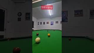 Practising and sinking a few longer shots playing snooker [upl. by Franciska898]