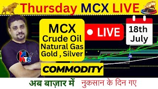 18th July MCX Market Analysis  Live Intraday trading  mcx mcxgold mcxmarketwatch [upl. by Ecnerwal]