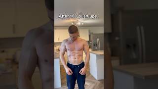 BEFORE and AFTER 100 Push Ups RESULTS pushup pushups calisthenics homeworkout shorts [upl. by Stegman]