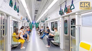 4K Walk from end to end inside the subway Seoul Metro Line No2 Walking ASMR [upl. by Ahsanat]