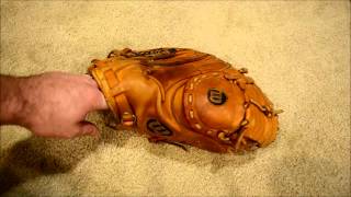 Wilson A2403 Catchers Mitt Glove Relace  Before and After Glove Repair [upl. by Assirim561]